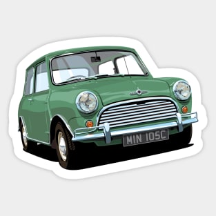 classic green mini cooper Sticker